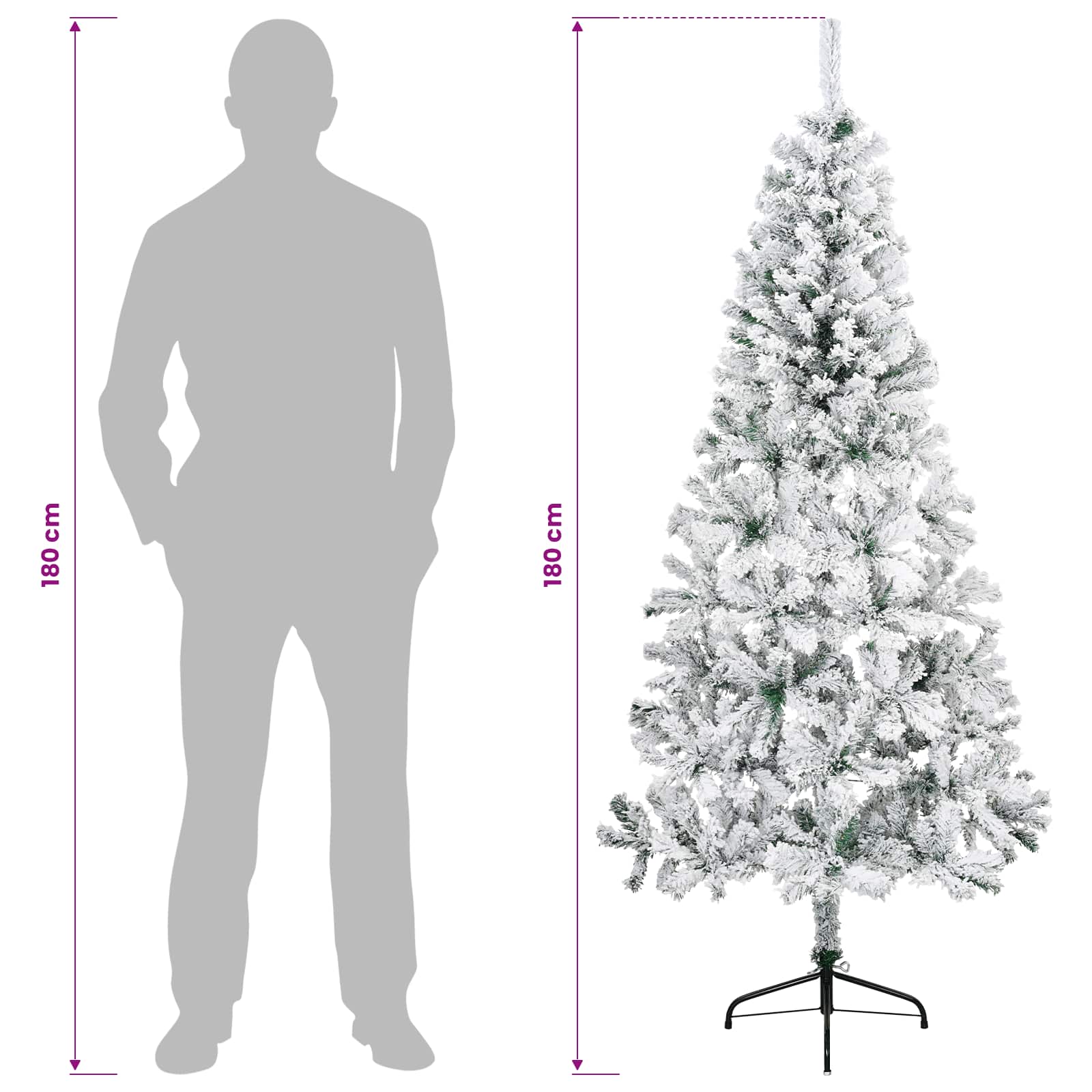 Umetna božična jelka z bučko 180 cm 300 LED Toplo bela