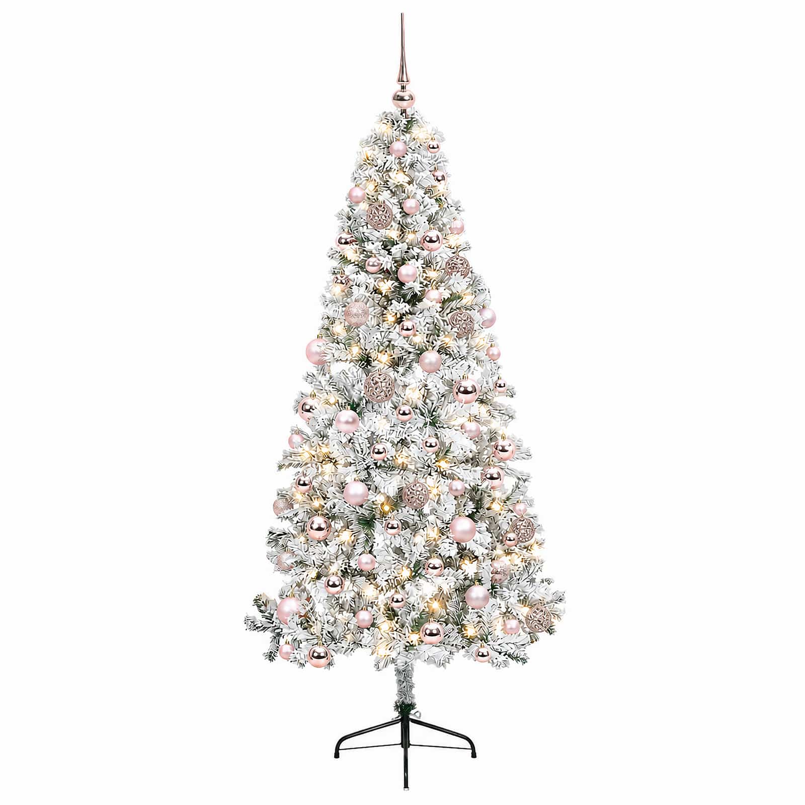 Umetna božična jelka z bučko 180 cm 300 LED Toplo bela