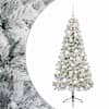 vidaXL Kunstkuusk koos j&otilde;ulukuuliga 120 cm 150 LED-i Soe valge
