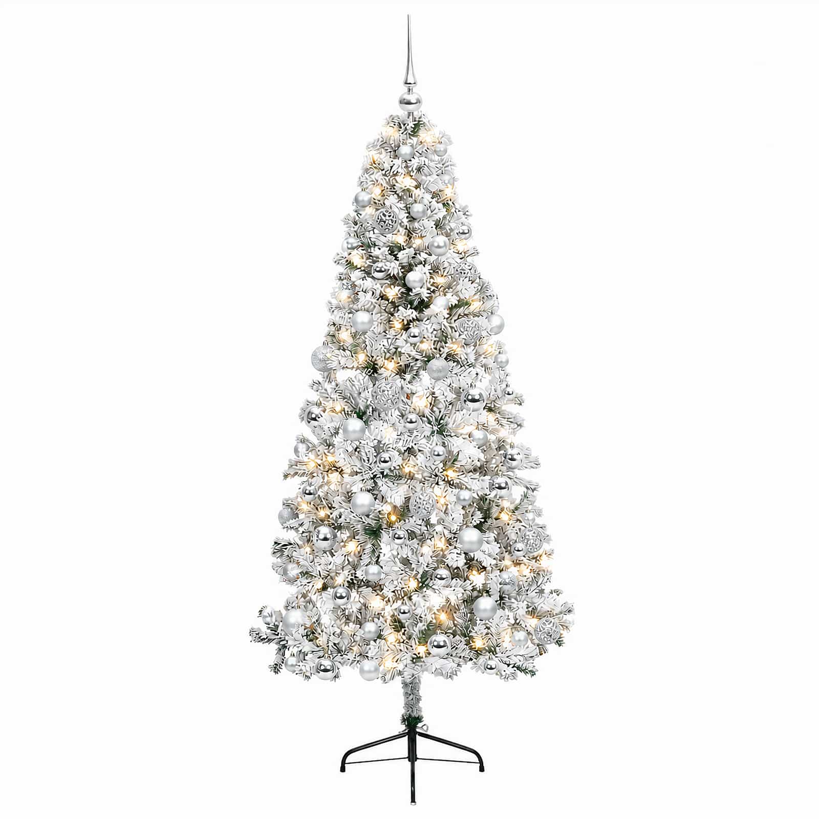 Umetna božična jelka z bučko 180 cm 300 LED Toplo bela