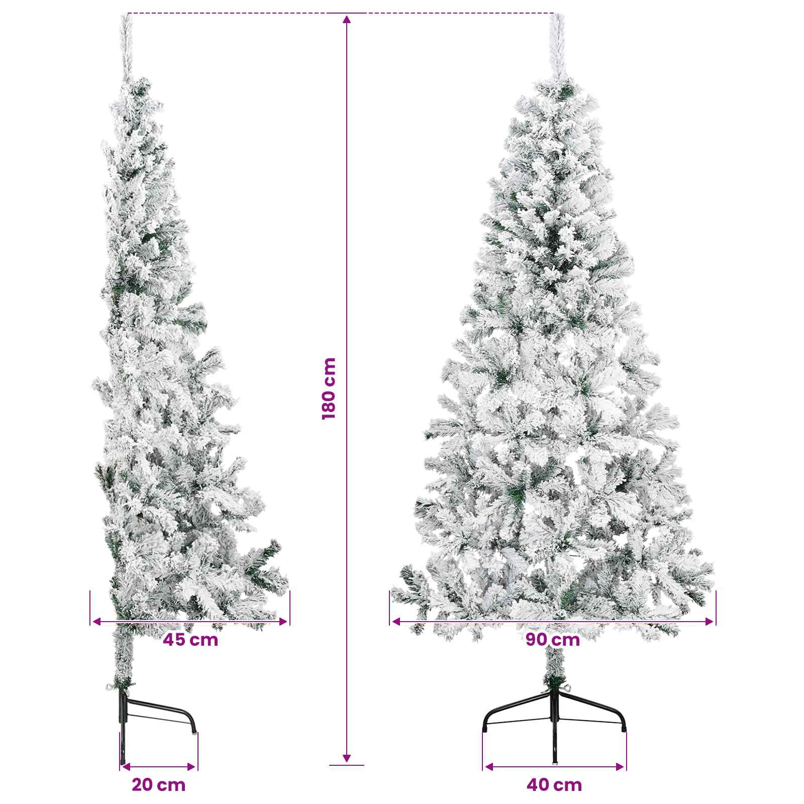 Umetna božična jelka z bučko 180 cm 300 LED Toplo bela