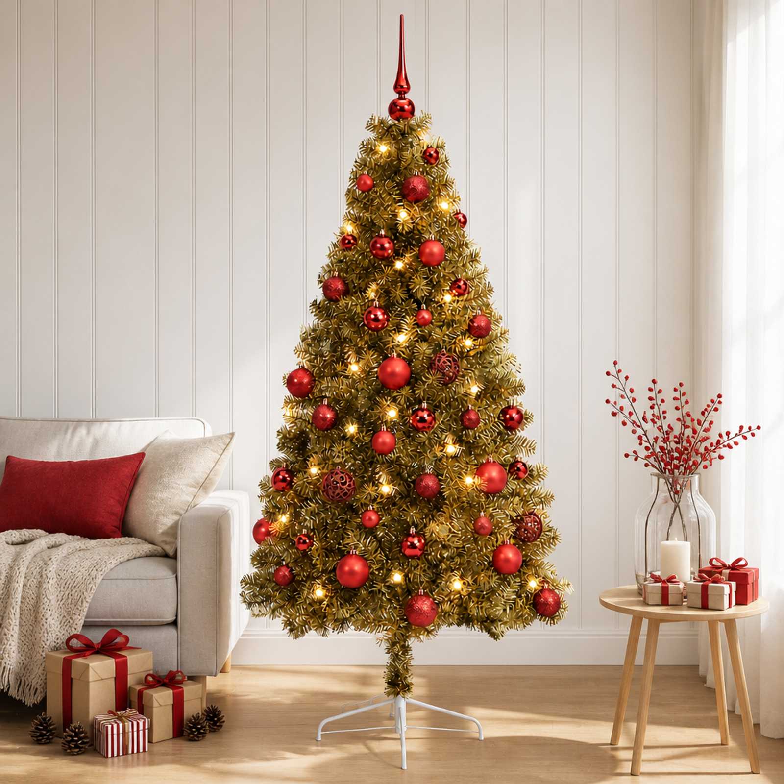 Artificial Christmas Tree with Bauble 150 LEDs