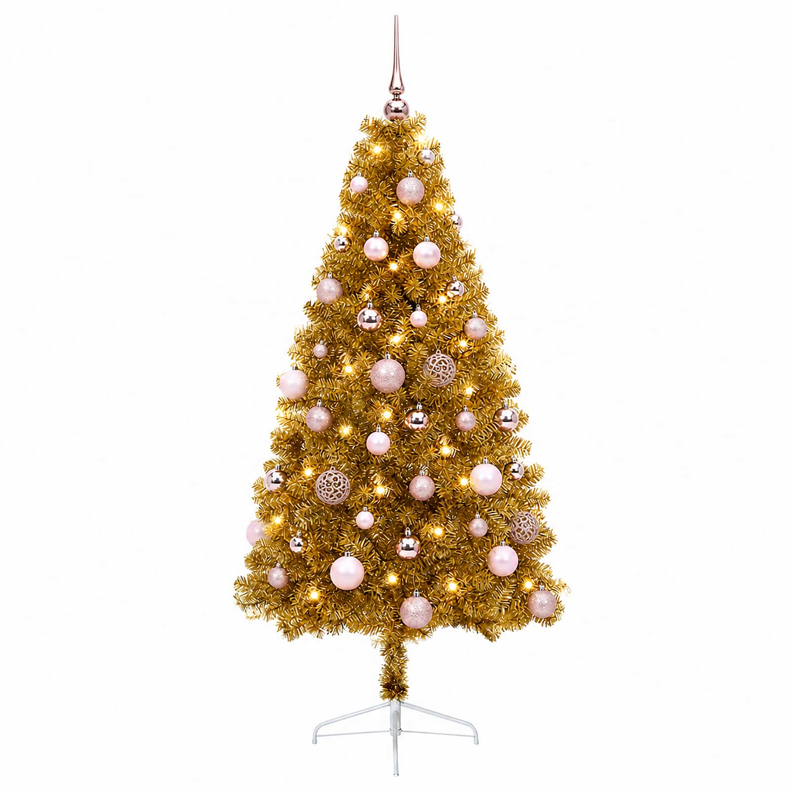 Umetna božična jelka z bučko 150 cm 150 LED Toplo bela