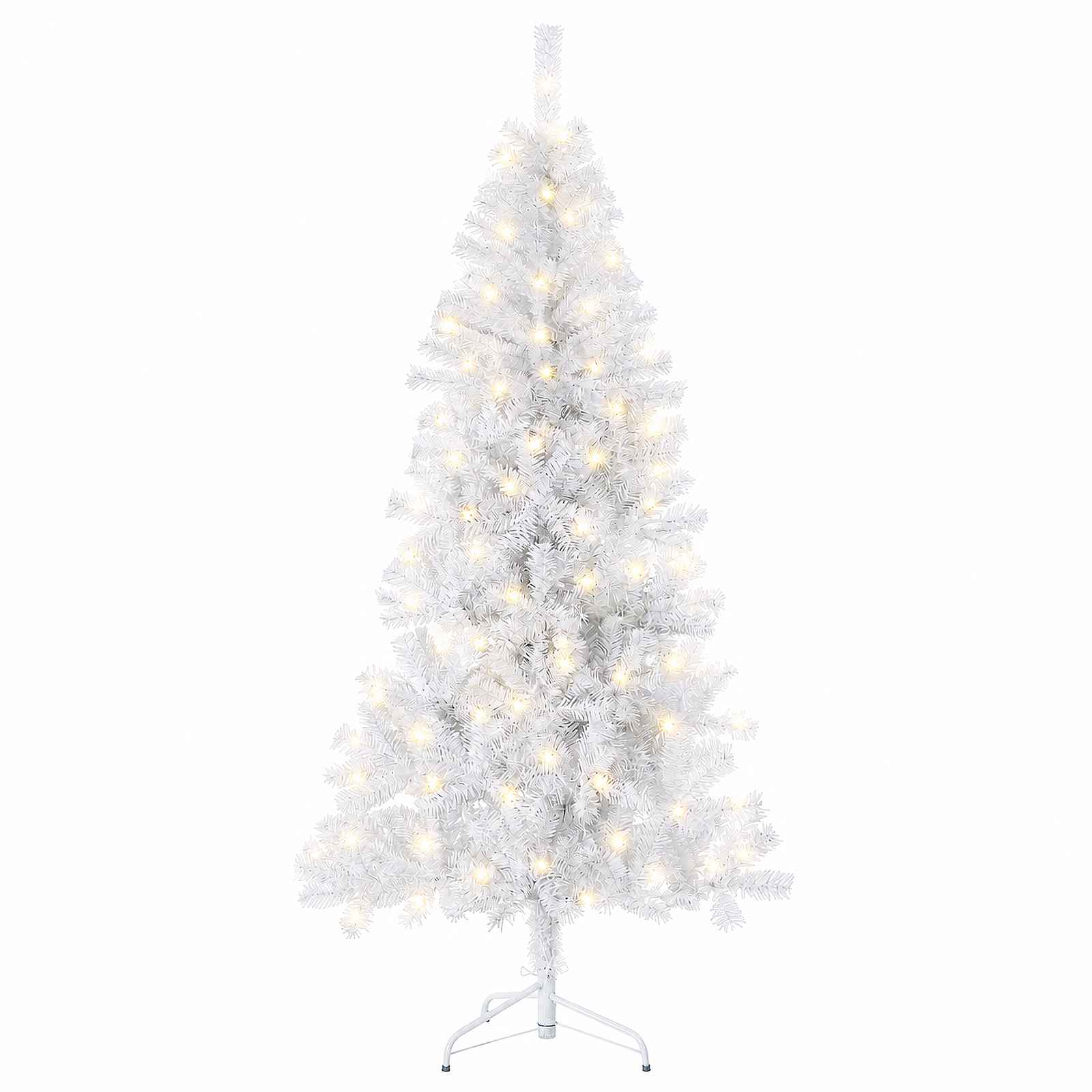 Umetno Zložljivo Božično Drevo 120 cm 150 LED Toplo bela