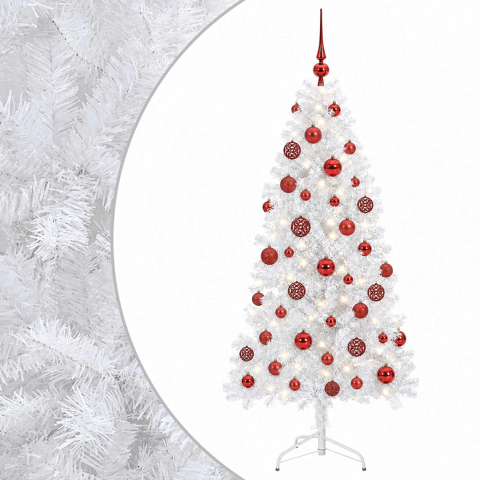 Umetna božična jelka z bučko 120 cm 150 LED Toplo bela