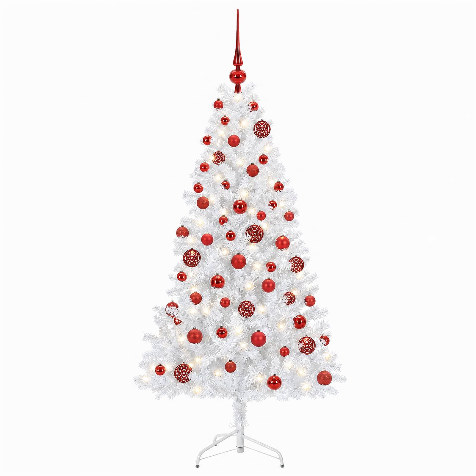 Umetna božična jelka z bučko 240 cm 300 LED Toplo bela