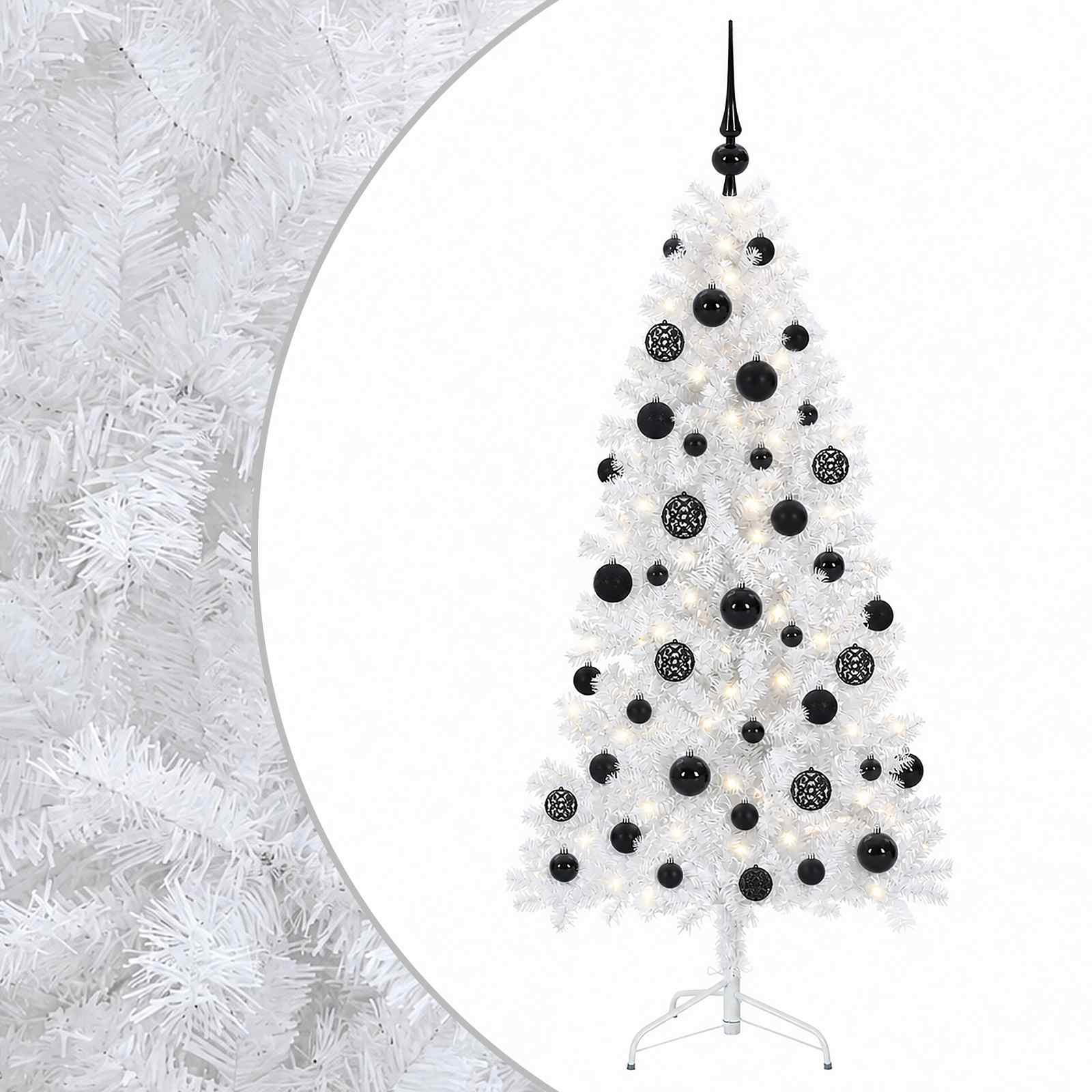 Umetno Zložljivo Božično Drevo 150 cm 150 LED Toplo bela