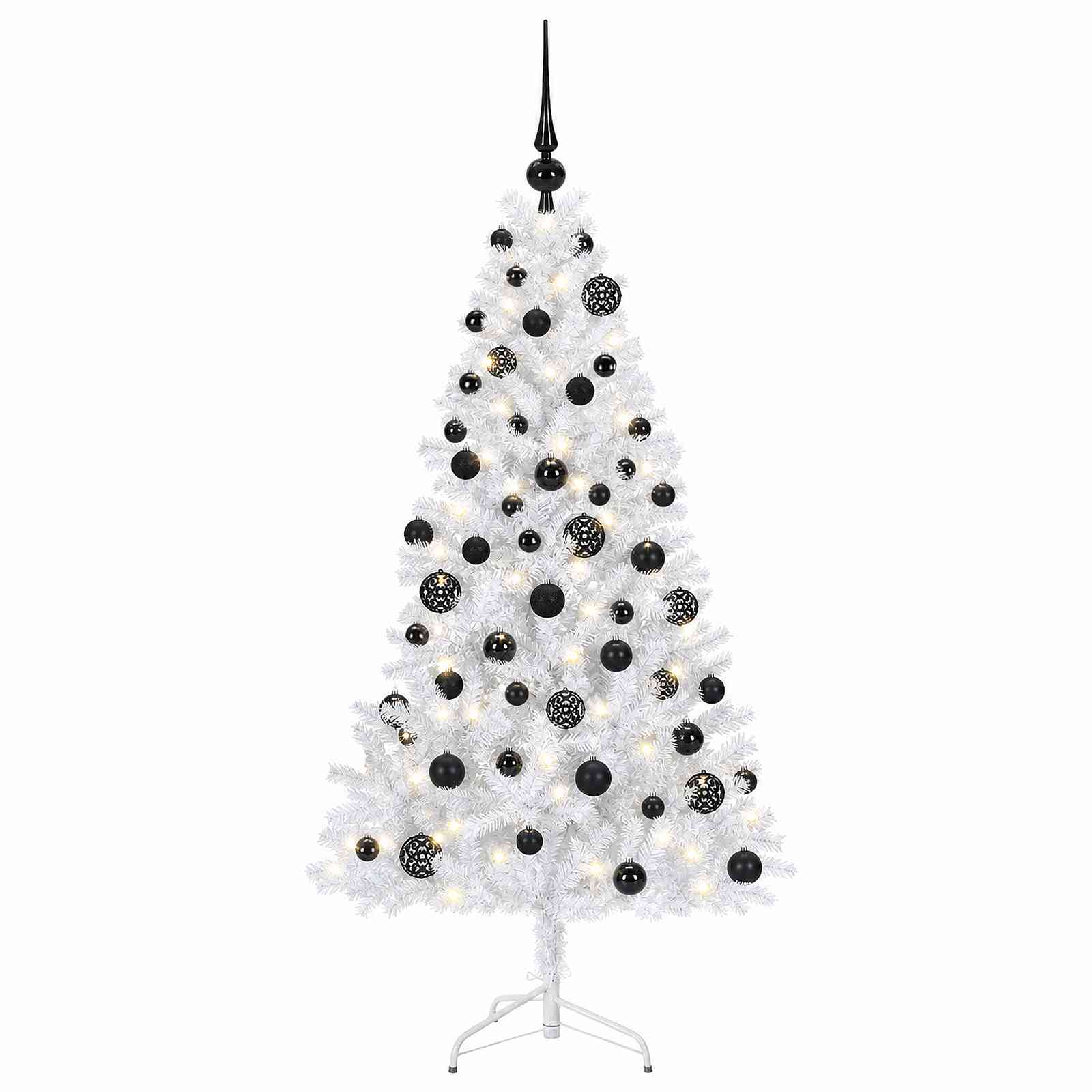Umetna božična jelka z bučko 210 cm 300 LED Toplo bela