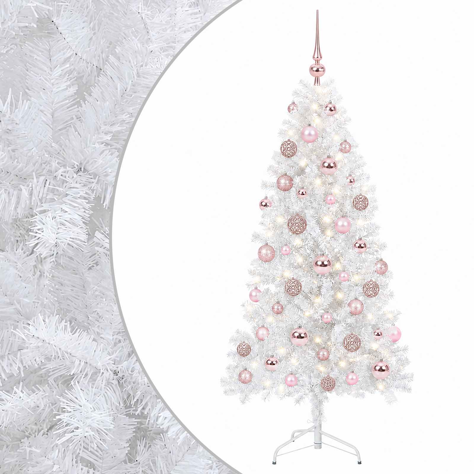 Umetna božična jelka z bučko 120 cm 150 LED Toplo bela