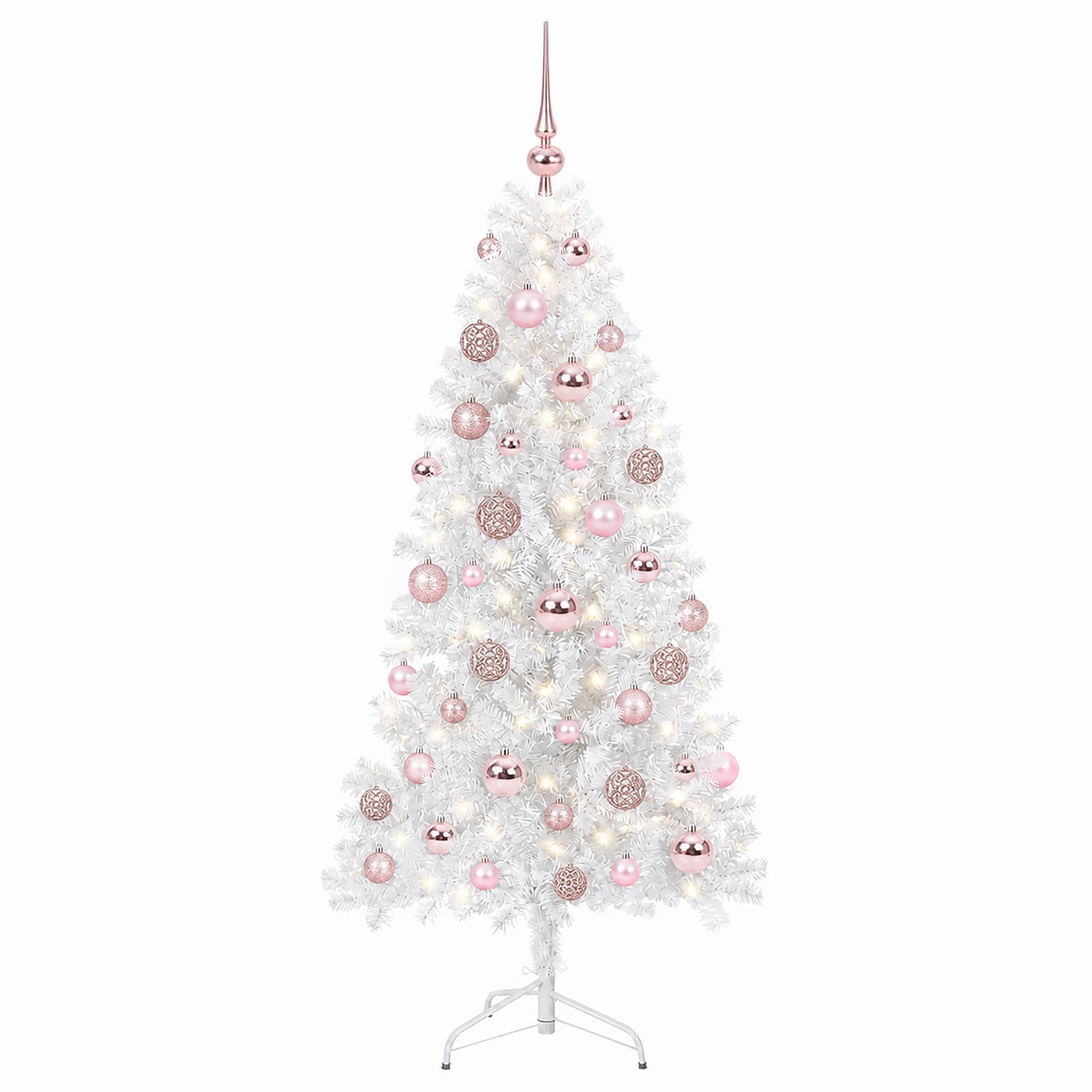 Umetna božična jelka z bučko 120 cm 150 LED Toplo bela