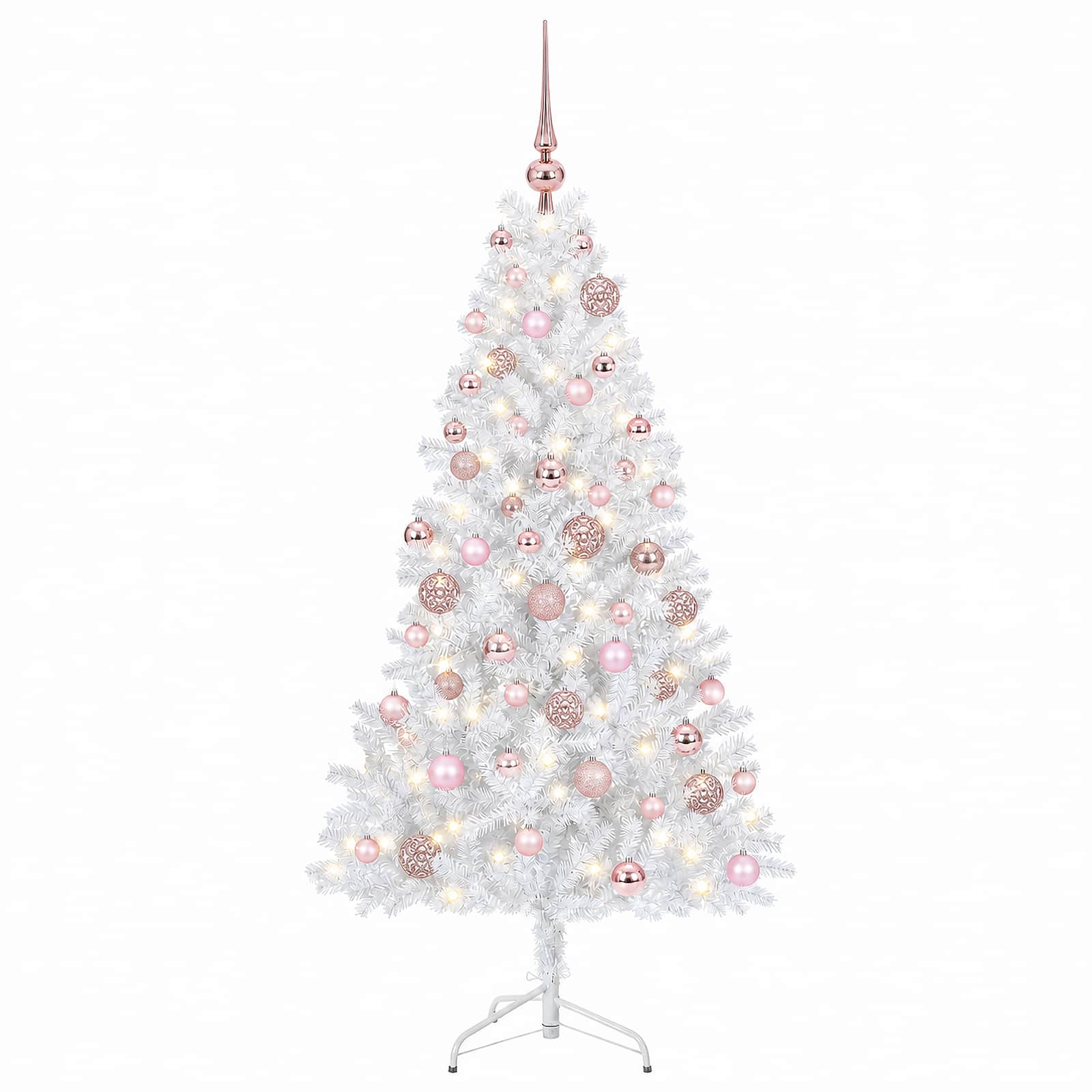 vidaXL Künstlicher Weihnachtsbaum mit Weihnachtskugel 210 cm 300 LEDs – Bild 4