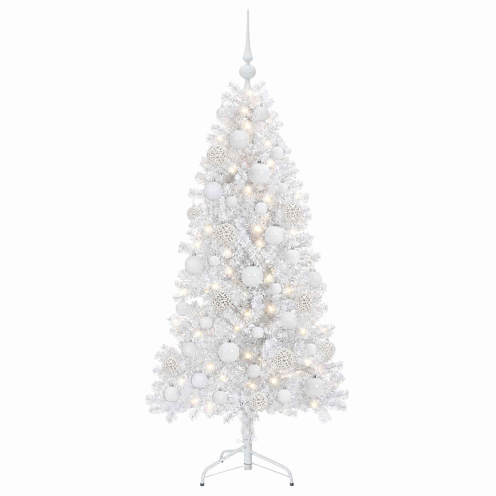 Umetna božična jelka z bučko 120 cm 150 LED Toplo bela