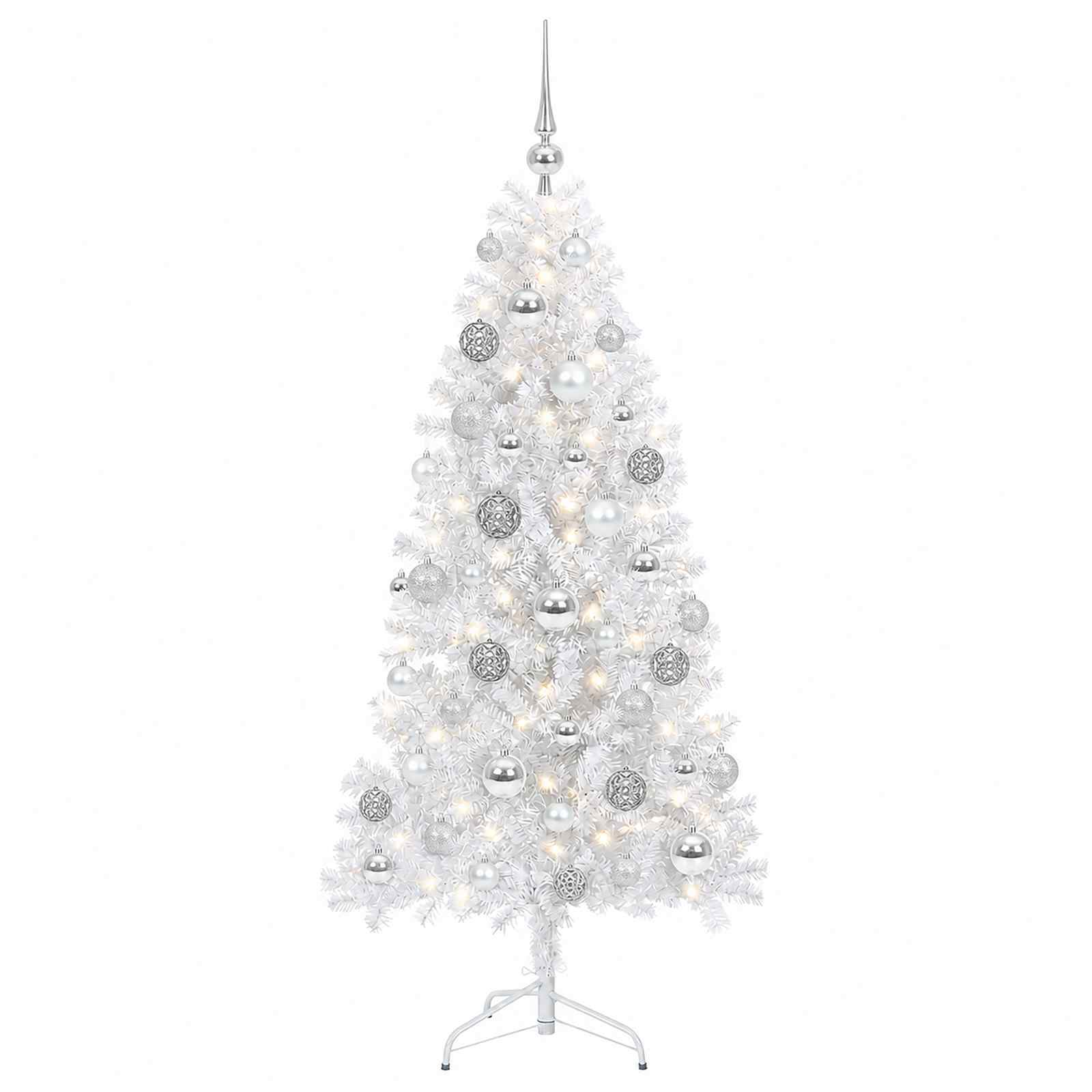 Umetna božična jelka z bučko 120 cm 150 LED Toplo bela