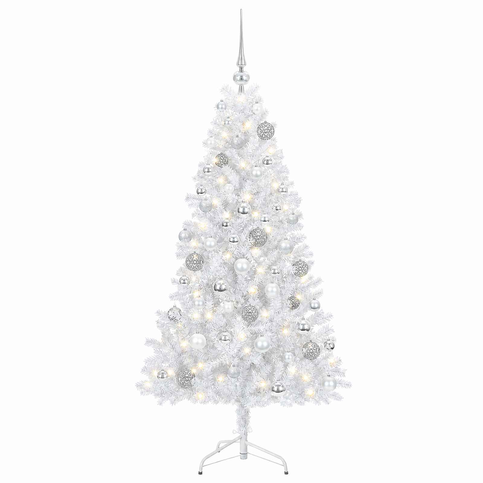 Umetna božična jelka z bučko 210 cm 300 LED Toplo bela