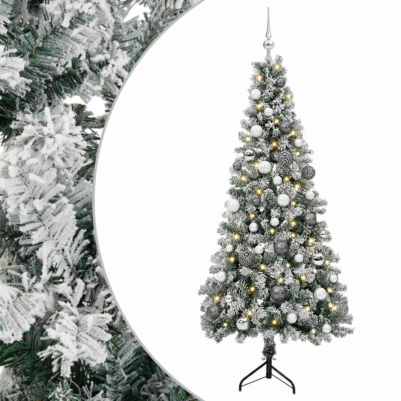 Umetna božična jelka z bučko 120 cm 150 LED Toplo bela
