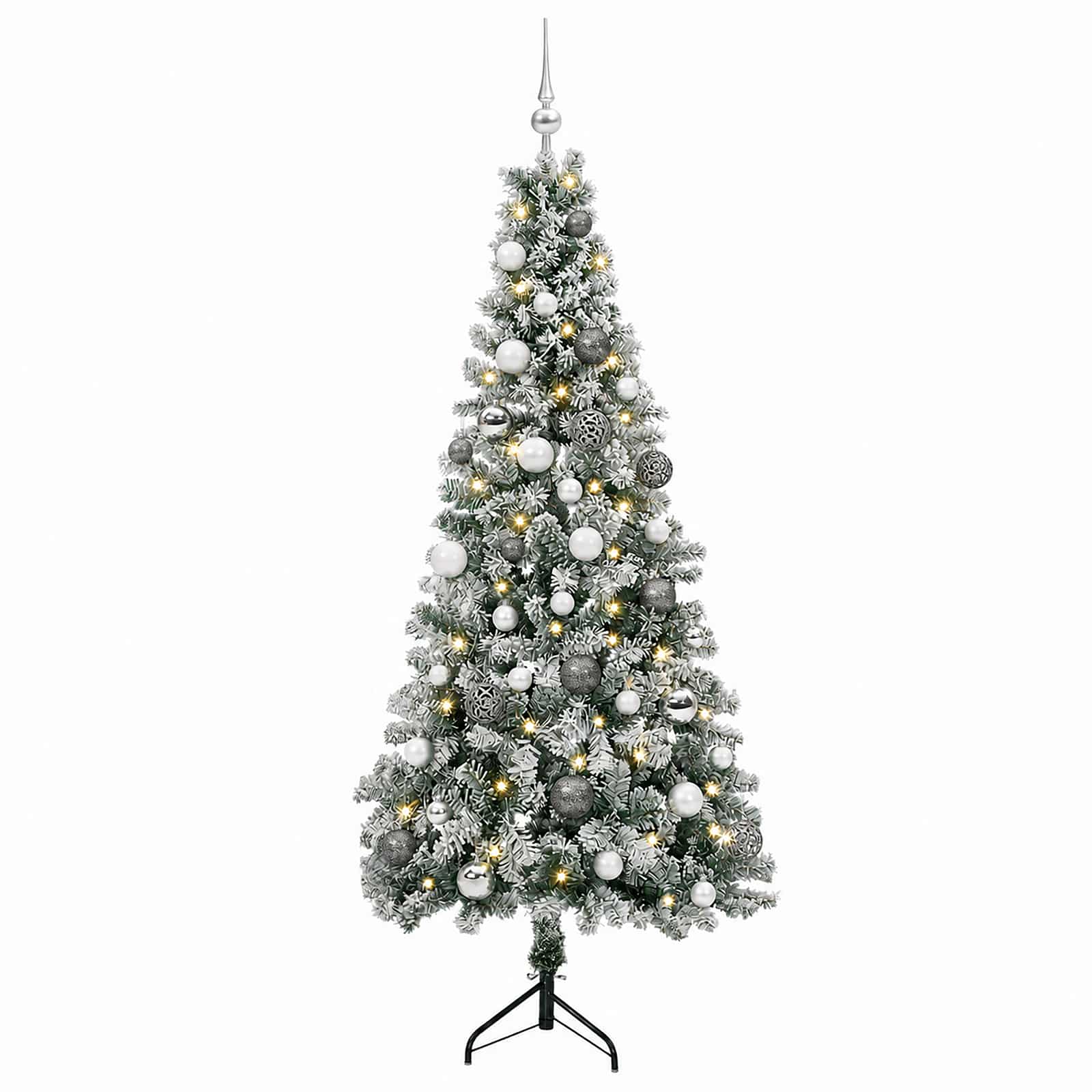 Umetna božična jelka z bučko 120 cm 150 LED Toplo bela
