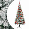 vidaXL Kunstkuusk koos j&otilde;ulukuuliga 120 cm 150 LED-i Soe valge