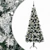 vidaXL Kunstkuusk koos j&otilde;ulukuuliga 120 cm 150 LED-i Soe valge