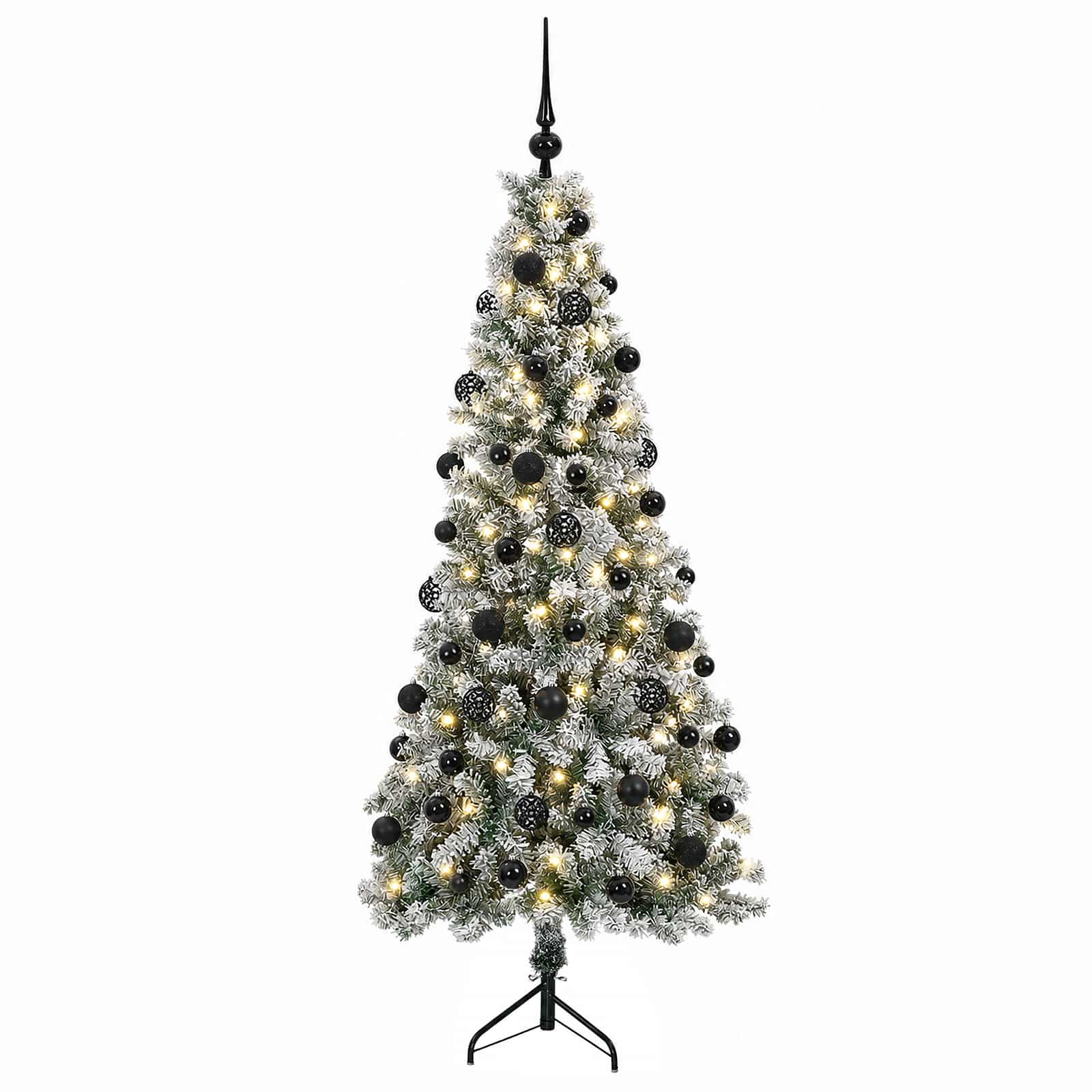 Umetna božična jelka z bučko 210 cm 300 LED Toplo bela