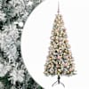 vidaXL Kunstkuusk koos j&otilde;ulukuuliga 180 cm 300 LED-i Soe valge