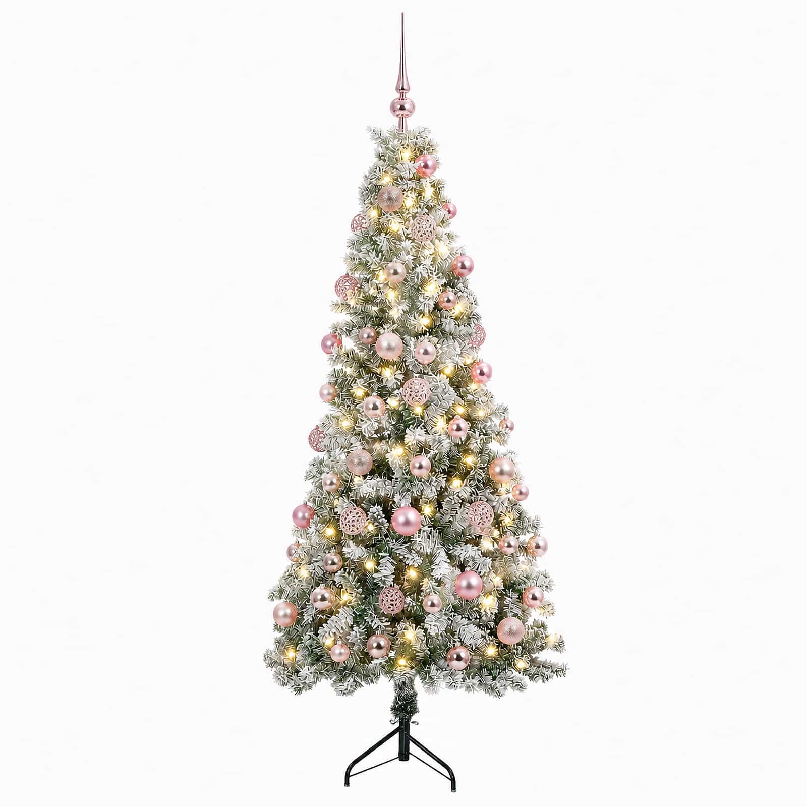 Umetna božična jelka z bučko 180 cm 300 LED Toplo bela