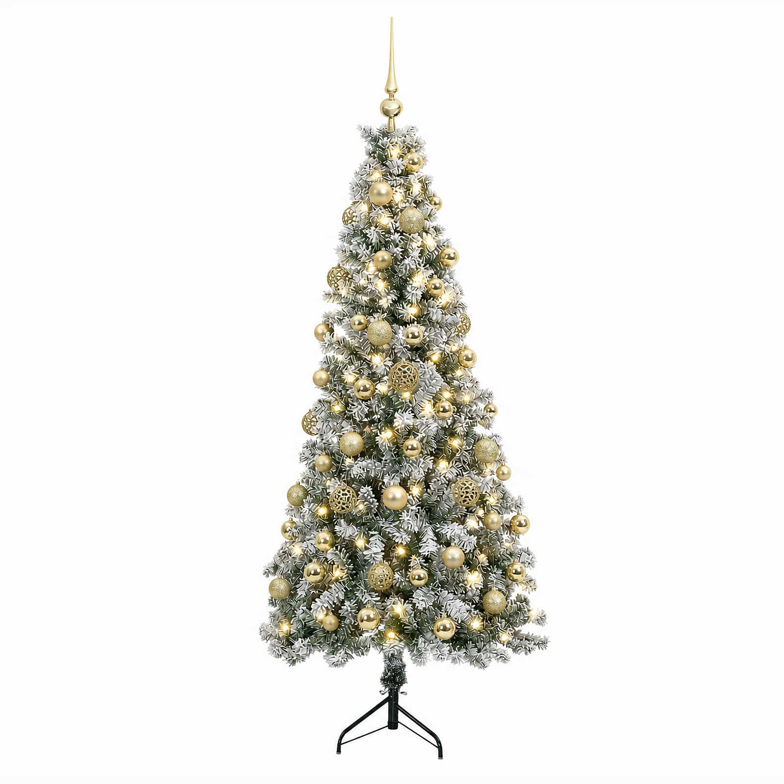 Umetna božična jelka z bučko 180 cm 300 LED Toplo bela