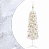 vidaXL Kitsas kunstkuusk koos j&otilde;ulukuulidega 150 cm 150 LED-i