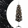 vidaXL Kitsas kunstkuusk koos j&otilde;ulukuulidega 150 cm 150 LED-i