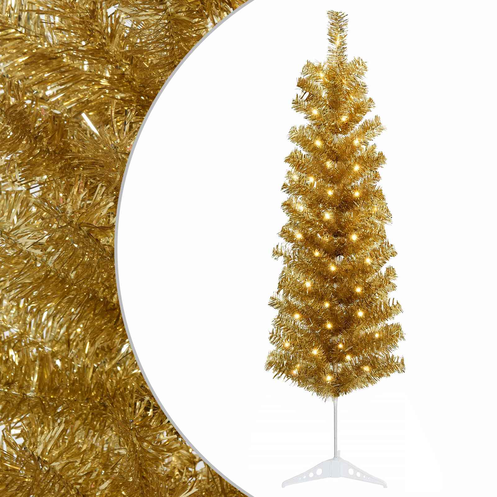 Umetno vitko božično drevo 150 cm 150 LED Toplo bela