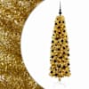 vidaXL Kunstlik &otilde;huke j&otilde;ulupuu koos kaunistustega 180 cm 300 LED-i