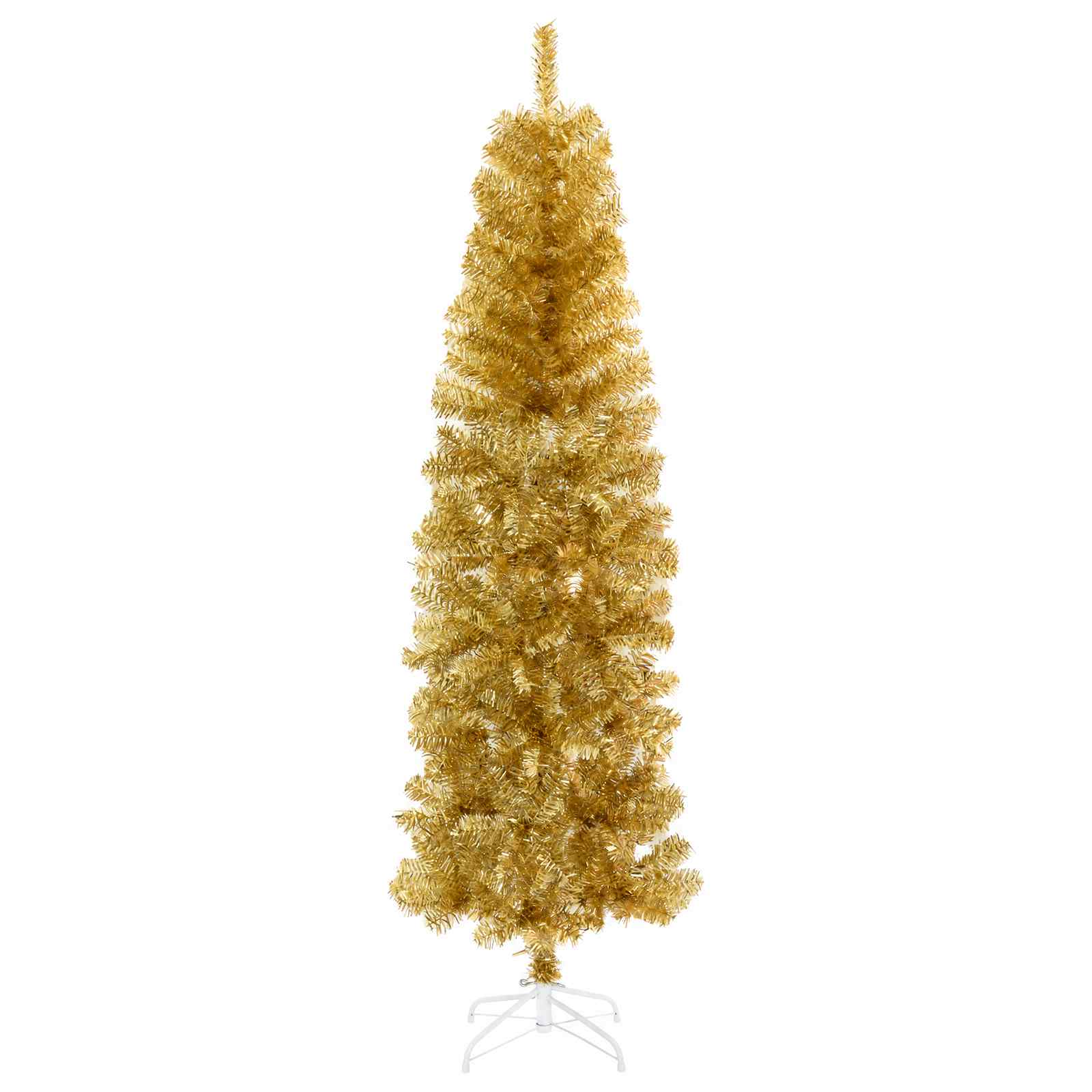 Umetno vitko božično drevo z okrasnimi kroglami 180 cm 300 LED