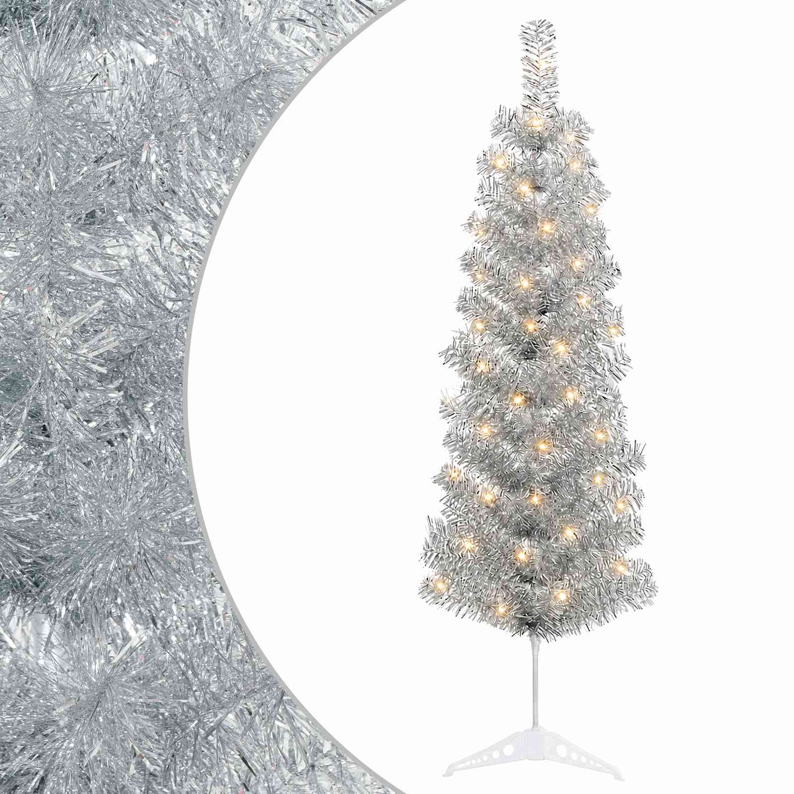 Umetno vitko božično drevo 150 cm 150 LED Toplo bela
