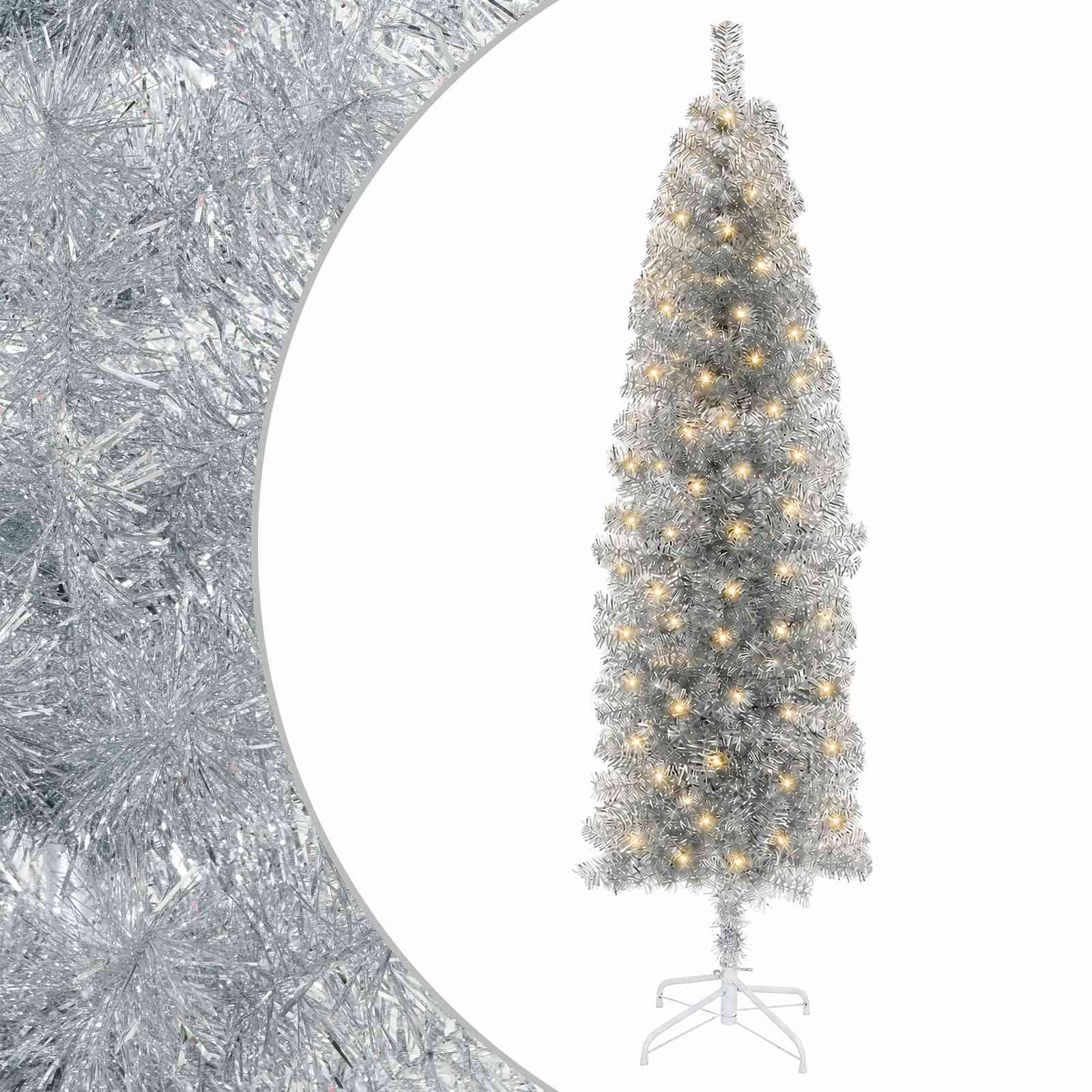 Umetno vitko božično drevo 180 cm 300 LED Toplo bela
