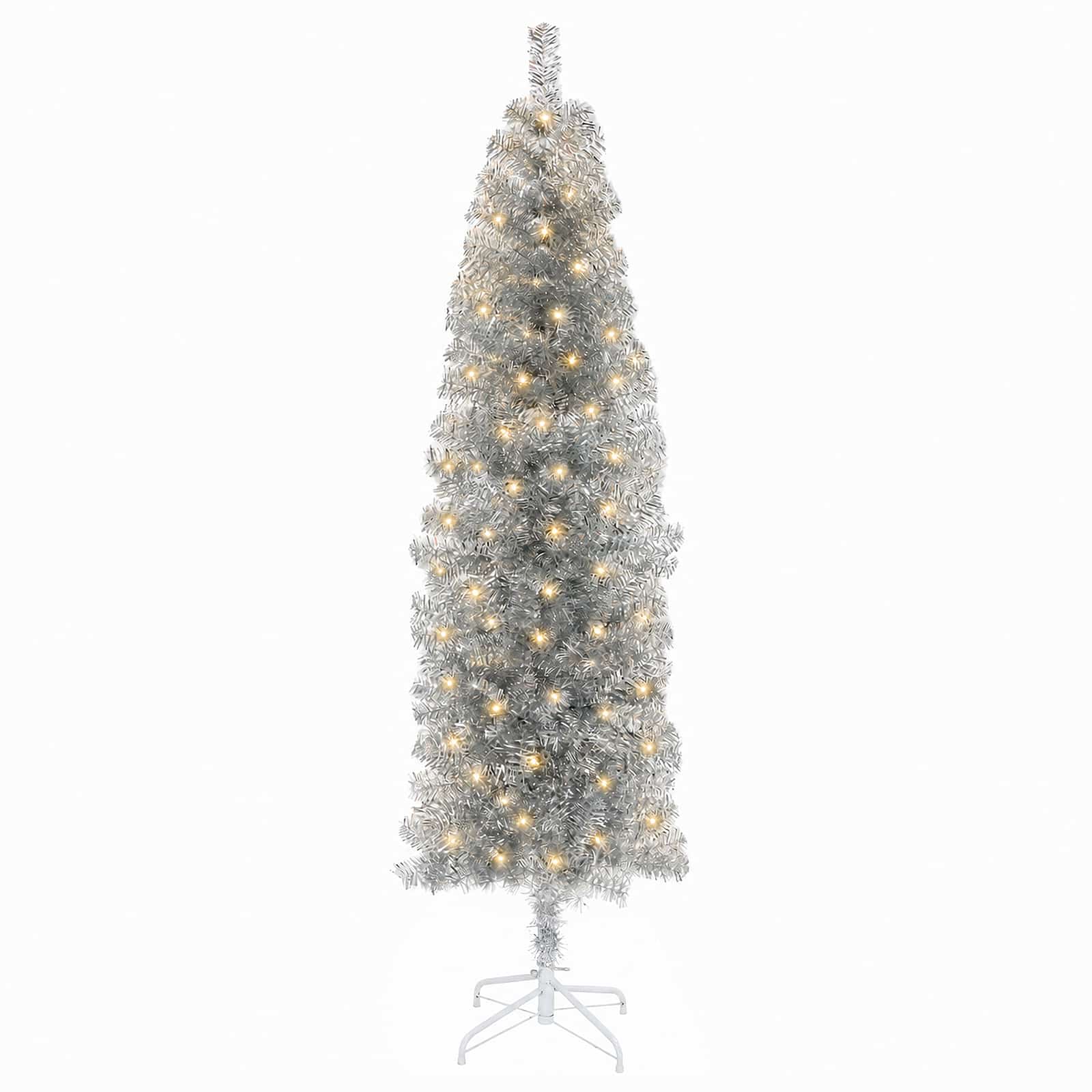 Umetno vitko božično drevo 180 cm 300 LED Toplo bela