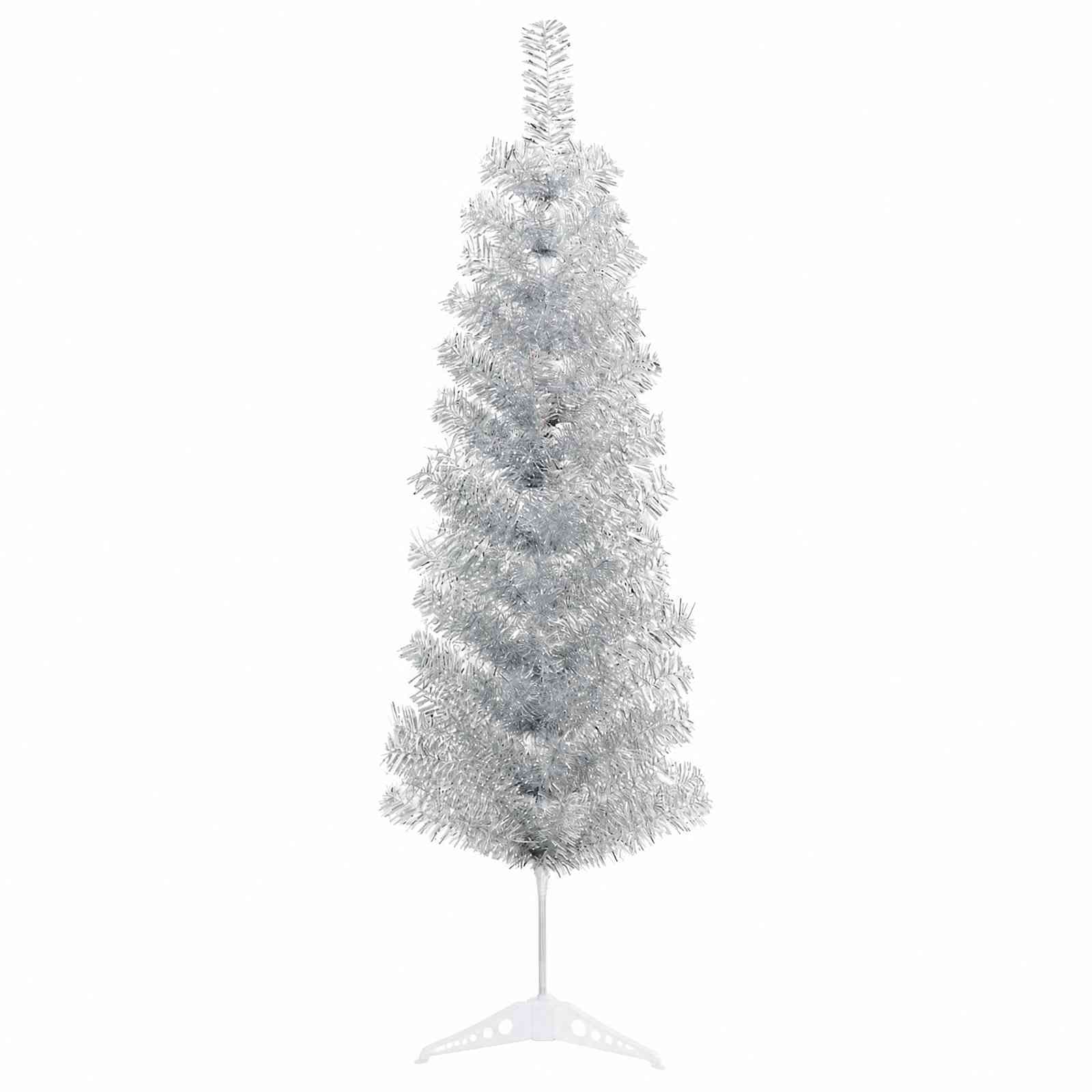 Umetno ozko božično drevesce z božično kroglico 150 cm 150 LED