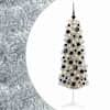 vidaXL Kitsas kunstkuusk koos j&otilde;ulukuulidega 150 cm 150 LED-i