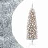 vidaXL Kitsas kunstkuusk koos j&otilde;ulukuulidega 180 cm 300 LED-i