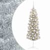 vidaXL Kitsas kunstkuusk koos j&otilde;ulukuulidega 150 cm 150 LED-i