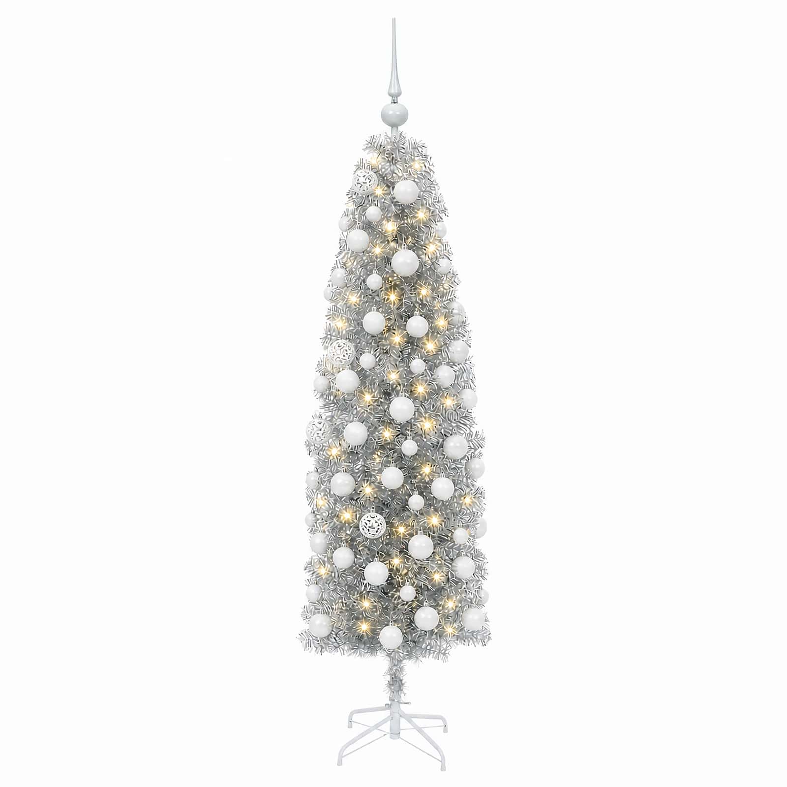 Kitsas kunstkuusk koos jõulukuulidega 180 cm 300 LED-i 4 Kõik vajalik sinu aeda ja koju! Kitsas kunstkuusk koos jõulukuulidega 180 cm 300 LED-i - Pilt 4