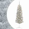 vidaXL Kitsas kunstkuusk koos j&otilde;ulukuulidega 150 cm 150 LED-i