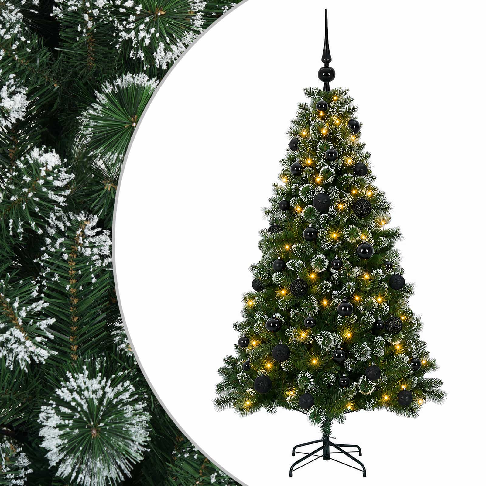 vidaXL Umelý vianočný stromček s ozdobami 150 cm 150 LED Teplá biela