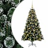 vidaXL Tehisj&otilde;ulukuusk koos kaunistustega 120 cm 150 LED-i Soe valge