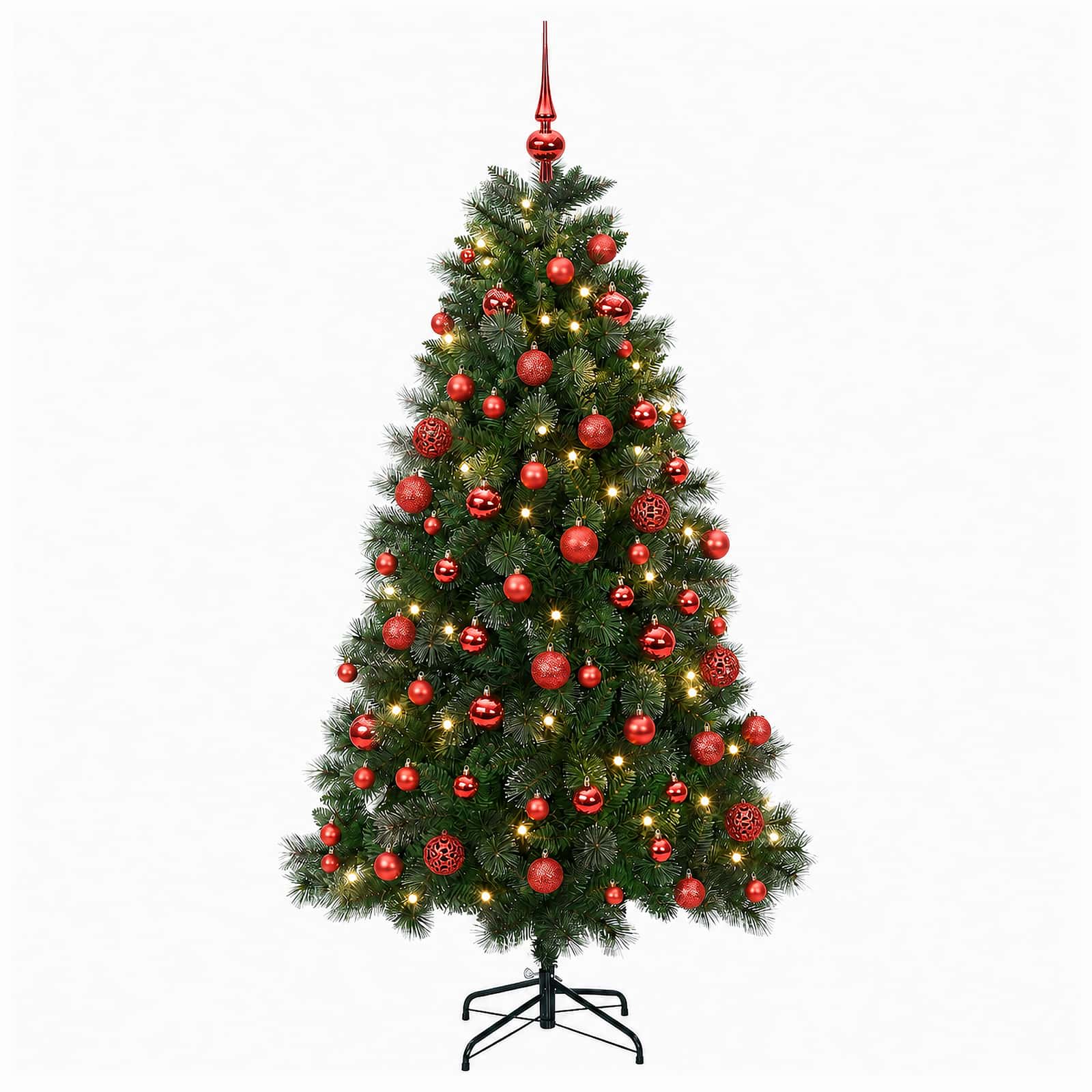 Umetno božično drevo z bučkami 210 cm 300 LED Toplo bela