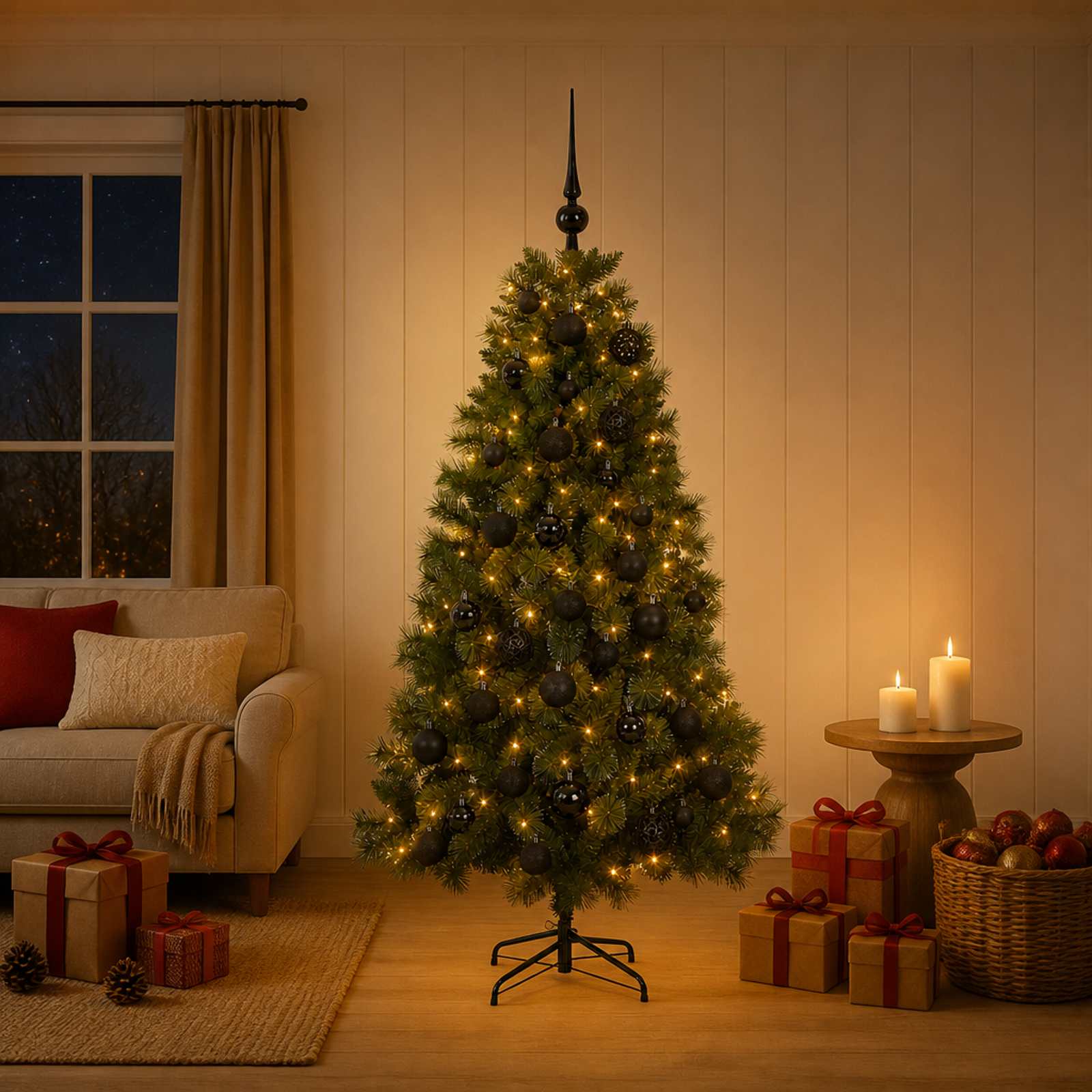 Artificial Christmas Tree with Bauble 150 LEDs — photo 1 of 10