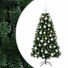 vidaXL Kunstkuusk koos j&otilde;ulukuuliga 120 cm 150 LED-i Soe valge