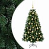 vidaXL Kunstkuusk koos j&otilde;ulukuulidega 120 cm 150 LED-i Soe valge