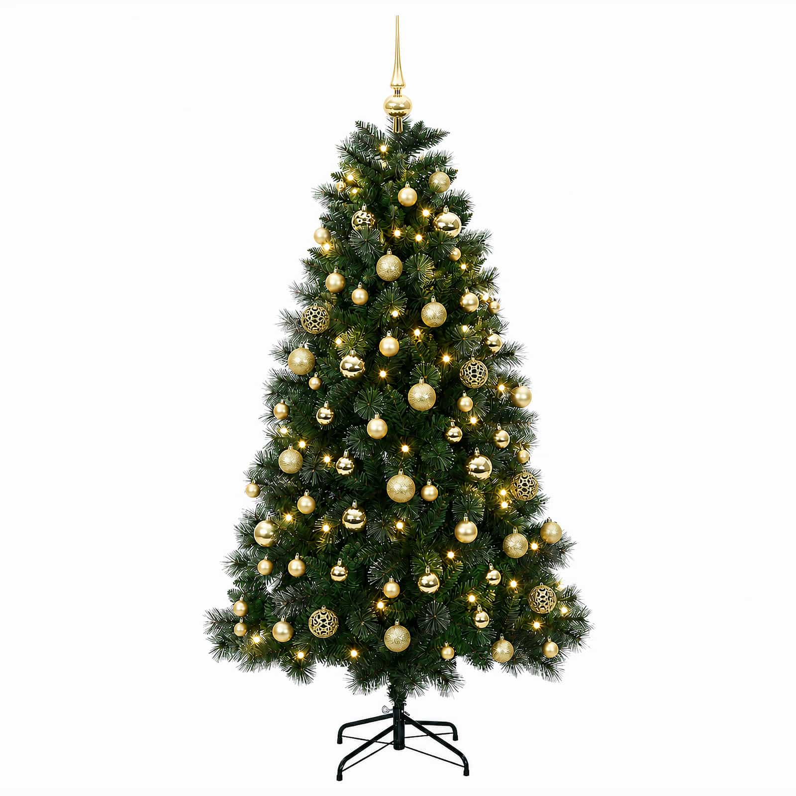Umetno božično drevesce z bunkicami 240 cm 300 LED Toplo bela