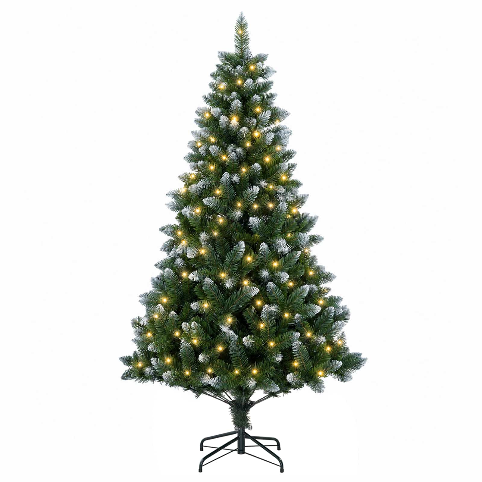 Umestno božično drevo 240 cm 300 LED Toplo bela PVC in kovina
