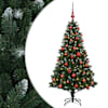 vidaXL Tehisj&otilde;ulukuusk koos kaunistustega 120 cm 150 LED-i Soe valge