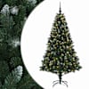 vidaXL Tehisj&otilde;ulukuusk koos kaunistustega 180 cm 300 LED-i Soe valge